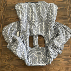 Baby IcoPUCA Gray White Chevron Shopping Cart Cover One Size Soft Padded